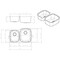 Hardware Resources 32" Lx20-5/8" Wx9" D Undermount 18 Gauge Stainless Steel 40/60 Double Bowl Sink 801R-18 - alternate 2